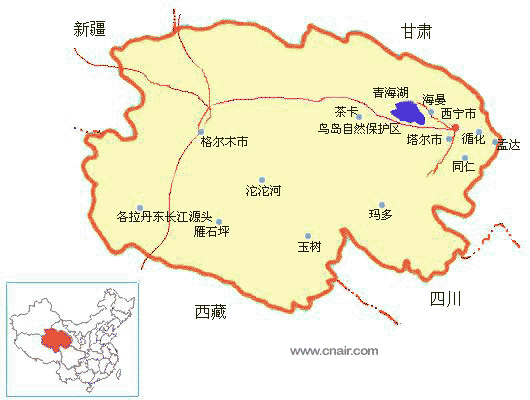 青海省地图全图展示